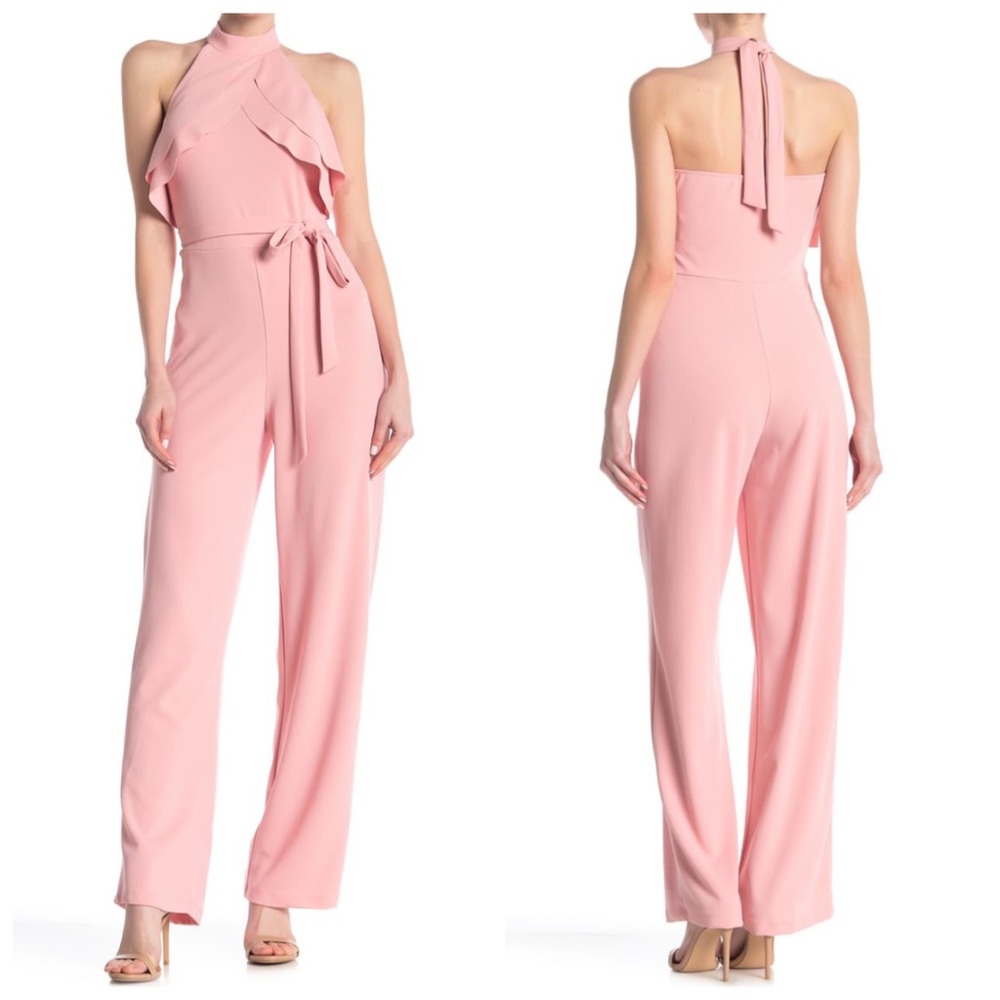 Ruffle Halter Jumpsuit by Bebe - Sz. 2